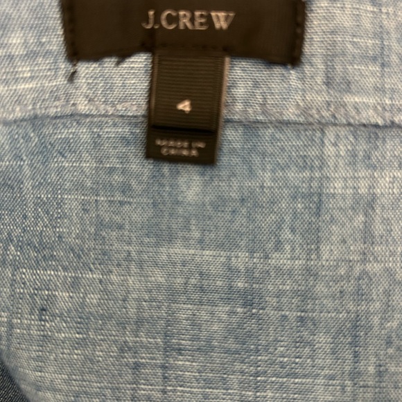 J. Crew Cropped Light Blue Denim Tie-Top with Embellishments Size 4 - Picture 5 of 8